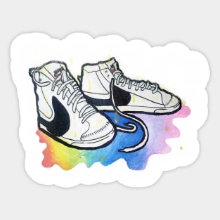 Blazer 77 Jumbo melted rainbow - Traditional painting - sneaker art Sticker